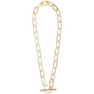 Rivka Friedman 18K Plated Cz Paperclip Chain Necklace